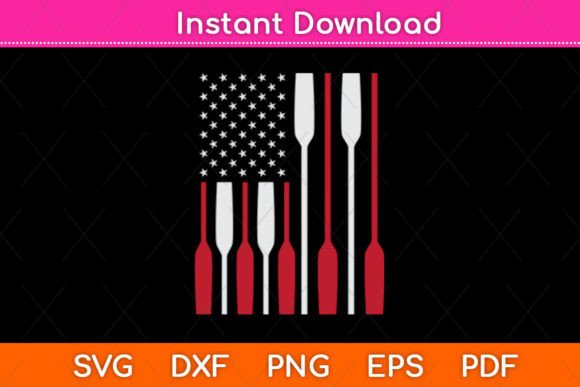 American Flag Crew Rowing SVG Design Review