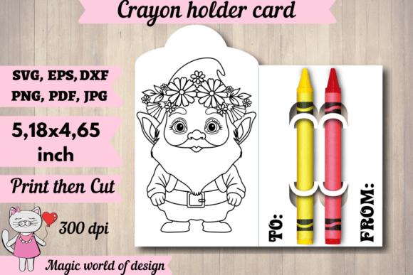 Gnome Coloring Card Holder SVG: A Designer's Review