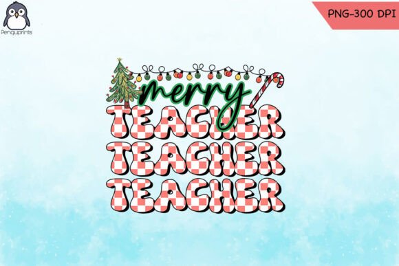 Merry Teacher Christmas Sublimation PNG Review