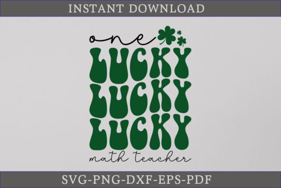 One Lucky Math Teacher Retro Shirt Design Review