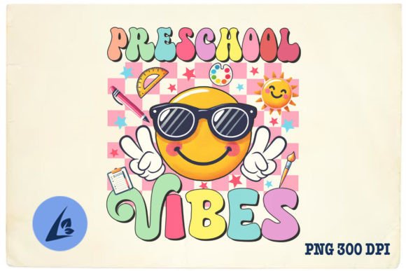 Preschool Vibes Retro Teacher PNG Review