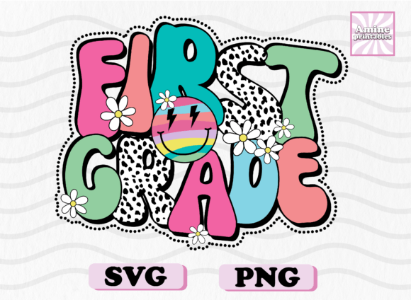 Retro School 1st Grade Dalmatian Dots Review