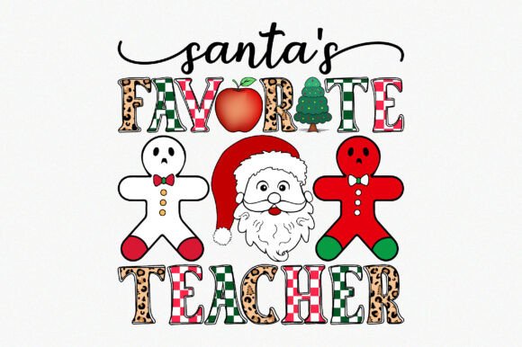 Santa's Favorite Teacher Christmas PNG 1: Design Review
