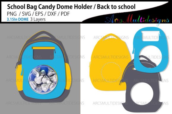 School Bag Candy Dome Holder Template Review