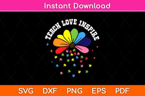 Teach Love Inspire Autism Awareness SVG Review