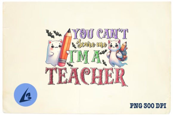 You Can't Scare Me Halloween Teacher PNG Review
